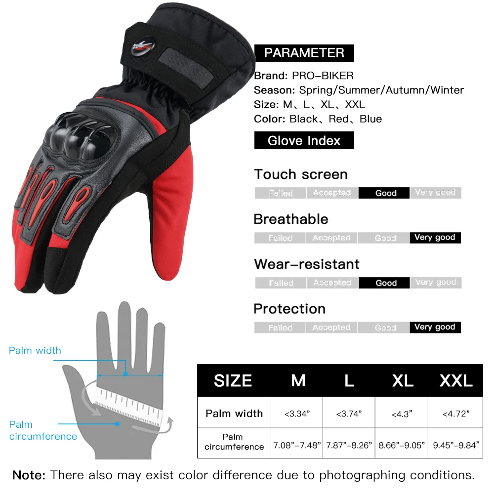 Мотоциклетные перчатки зимние водонепроницаемые для сенсорного экрана из