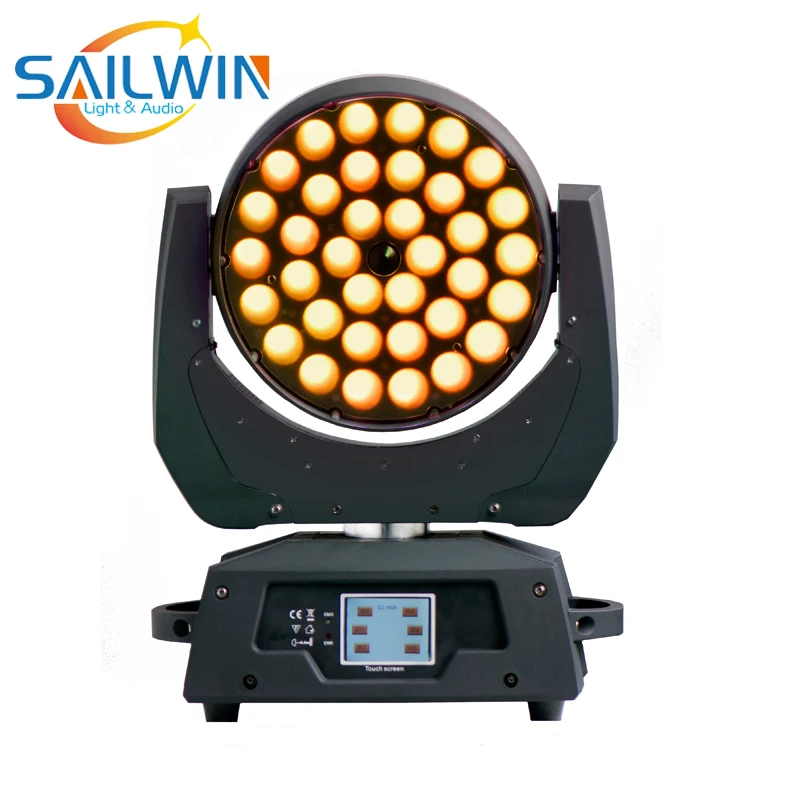SAILWIN светильник Lyre 36*10 Вт 4в1 RGBW ZOOM СВЕТОДИОДНЫЙ с подвижной головкой для мытья DJ