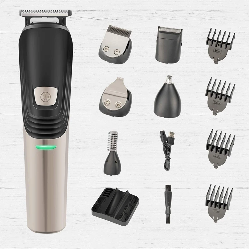 

6 in 1 Hair Clippers Kit Men Beard Trimmer Barber Grooming Cordless