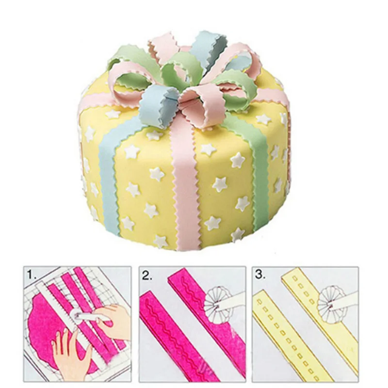 1 шт. 3-колесный пластиковый резак для украшения торта