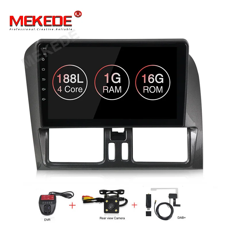 16G camera DVR DAB MEKEDE DSP 2Din автомобильный мультимедийный плеер для Volvo XC60 2010 2011 2012 левый руль автомобильный dvd-плеер навигация wifi - Цвет: 16G camera DVR DAB