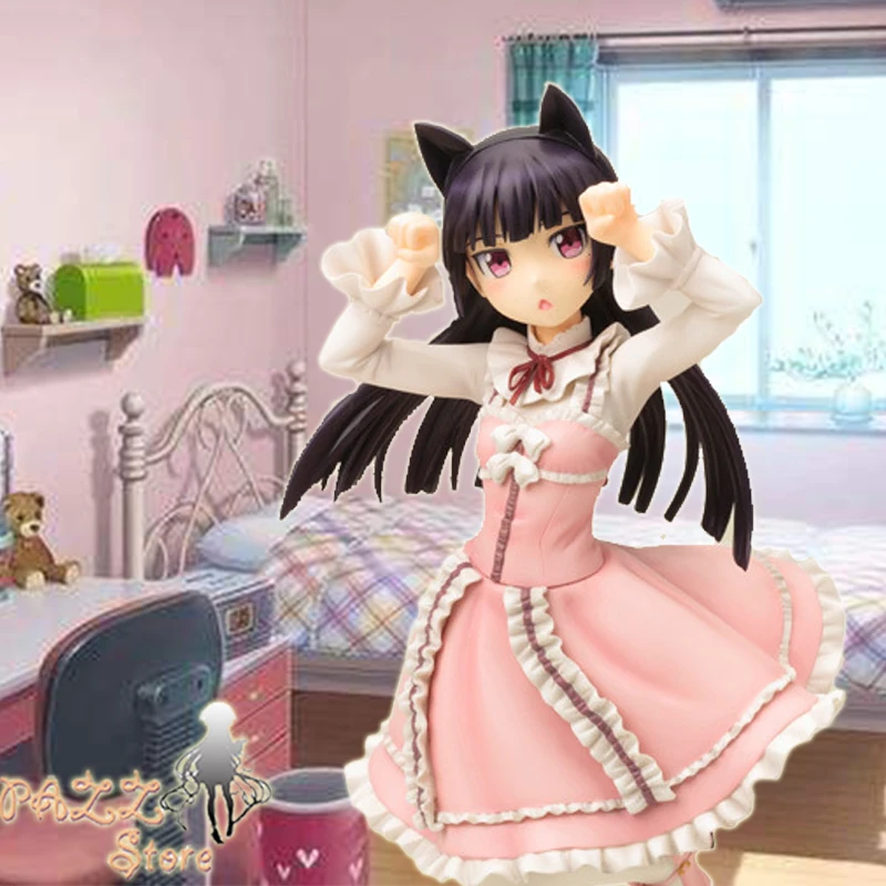 Аниме Фигурка пикантная Розовая кошка Kuroneko Sweet Lolita Ruri Gokou кукла милая девушка OreNo