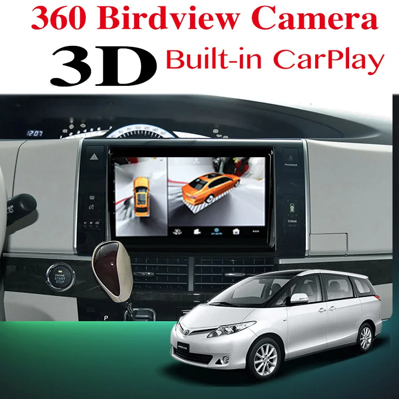 

Автомобильная аудио-навигация, стерео Carplay DVR 360 Birdview около 4G Android система для TOYOTA Previa Estima Tarago 10 20 XR