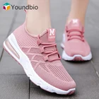 Женские кроссовки для бега, розовые дышащие кроссовки из сетчатого материала, Повседневные Удобные кроссовки для ходьбы, для спорта, 2021