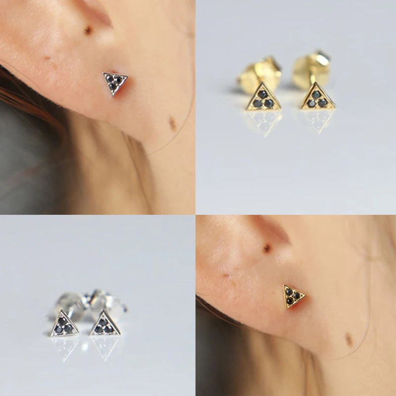 

2019 New Minimalist 925 sterling silver Circle Geometric Round stud Earrings for Women Girl Wedding Party Jewelry A30