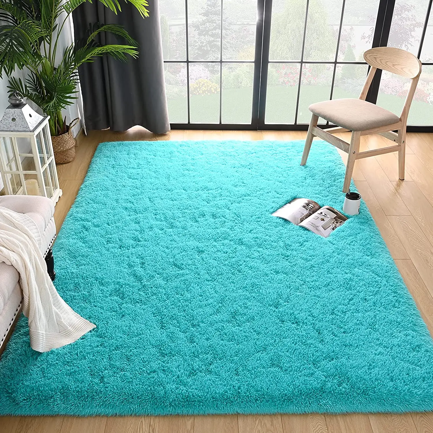 

Ultra Soft Shag Area Rugs for Bedroom Fluffy Modern Plush Rugs for Living Room Girls Dorm Room Floor Carpets Home Decor Carpet