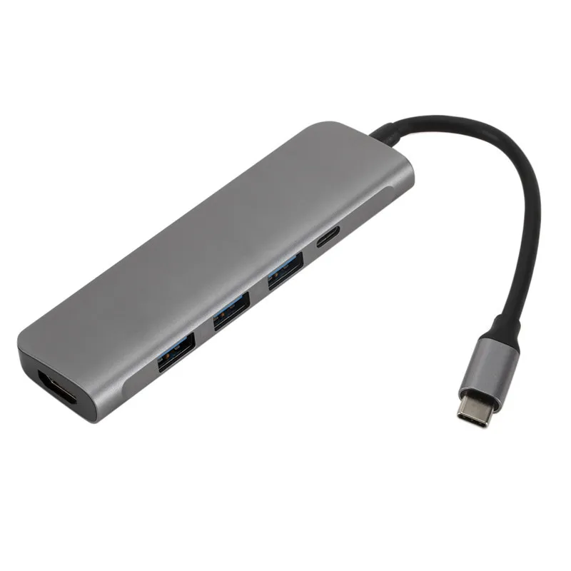 5 в 1 3 USB 0 type-C концентратор + 4K видео Hdmi Pd питание от VGA адаптер Thunderbolt PD конвертер Fr