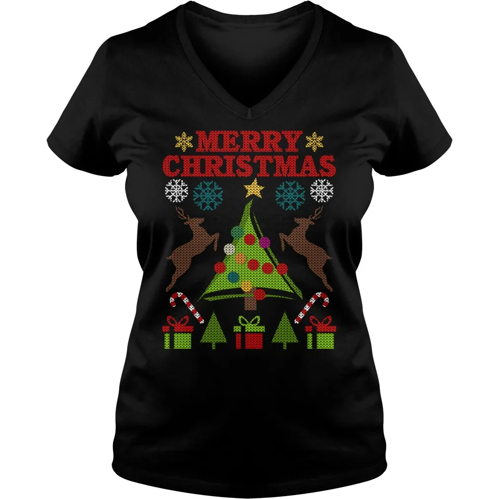 

Festive Tree Merry Christmas Women's T-Shirt