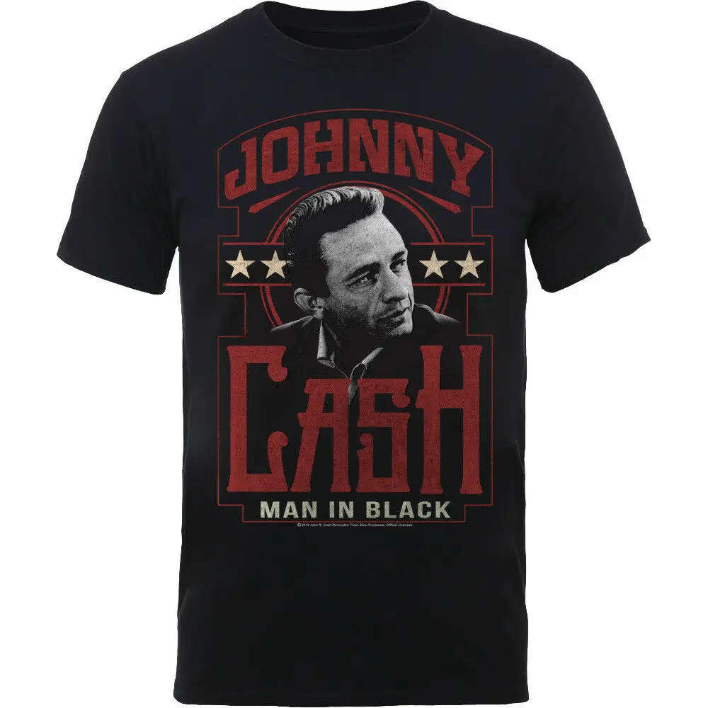 

Johnny Cash Man In Black Country Rock Licensed Tee T-Shirt Men