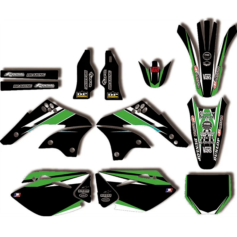 

Новая команда мотоциклов, графический фон, наклейка и набор наклеек для KAWASAKI KXF 450 2006 2007 2008