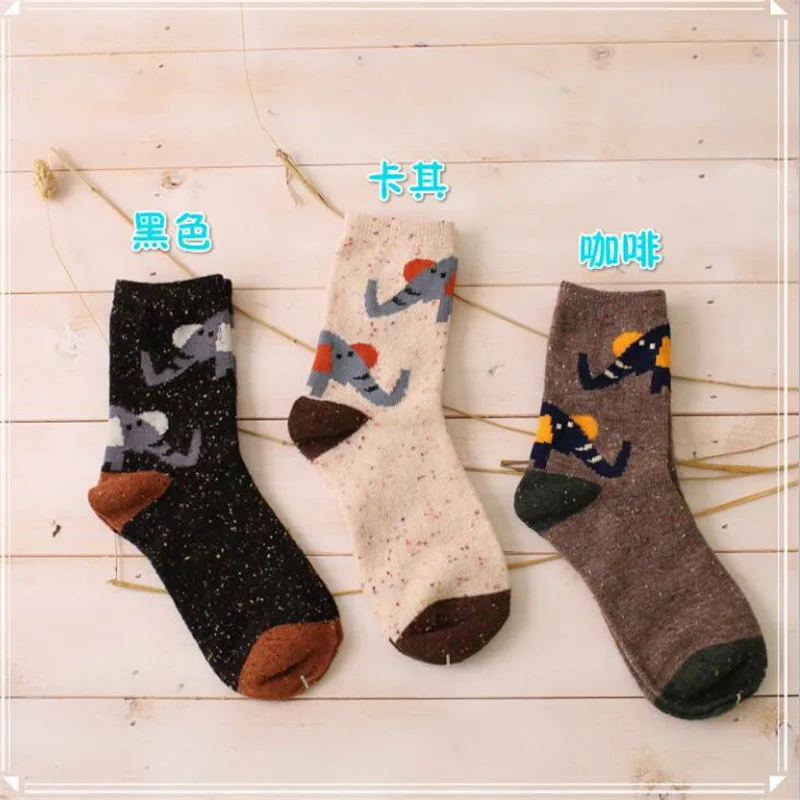 Носки женские шерстяные в Корейском стиле толстые хлопковые короткие носки для