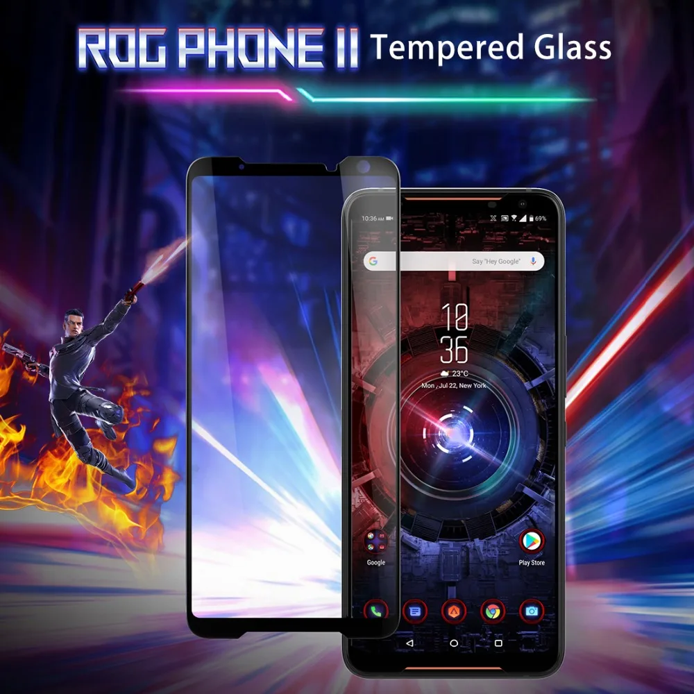 2 шт./лот, защитная пленка для экрана телефона asus ROG 2, закаленное стекло, пленка для asus rog 2, тонкая, ударопрочная, HD, против царапин