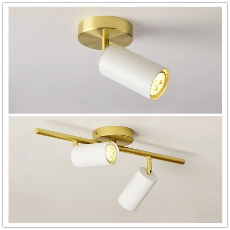 (Бесплатная E27 лампа) гибкий светодиодный потолочный светильник с 1/2 головкой