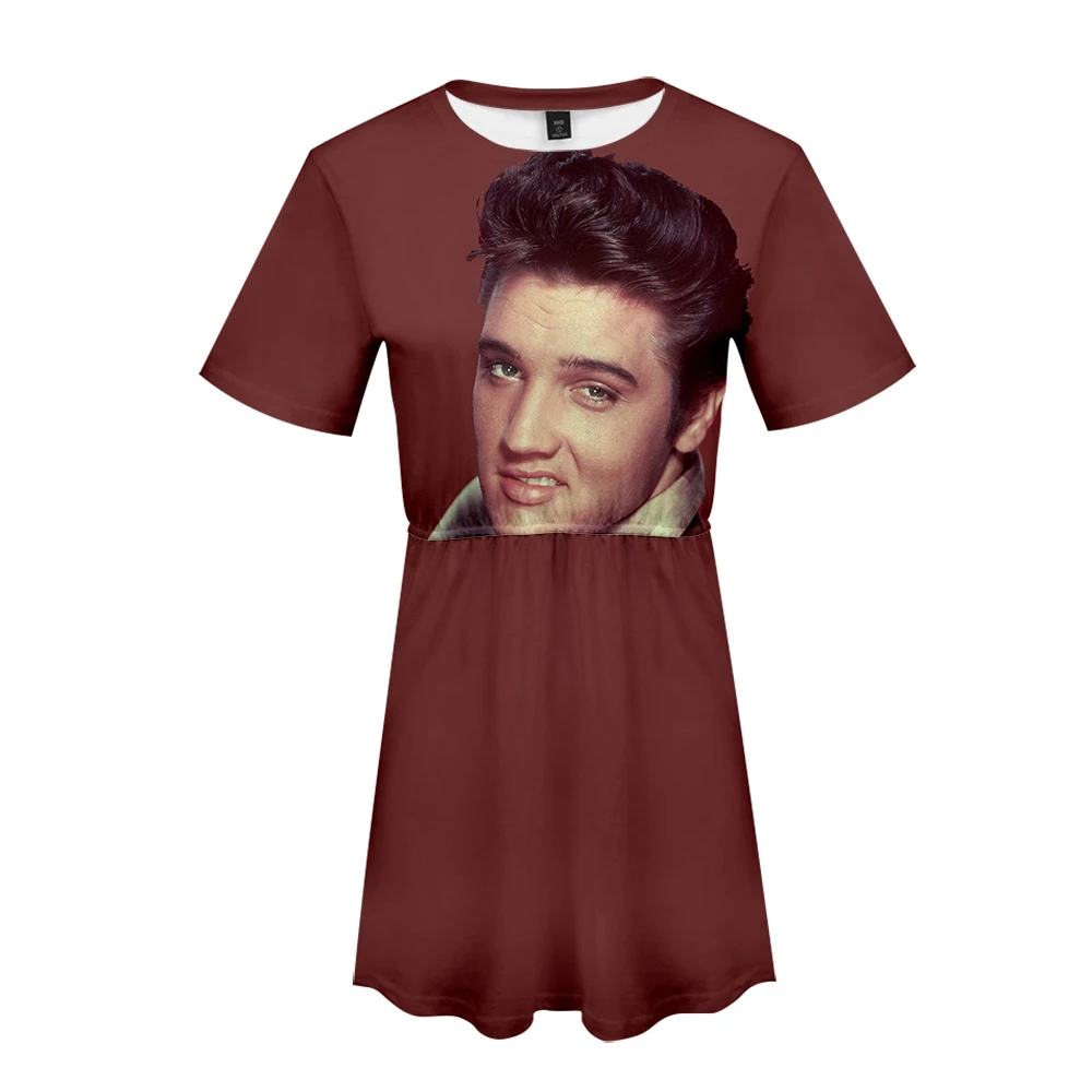 Летнее платье с коротким рукавом для певицы и актера Elvis Presley Rock | Женская одежда