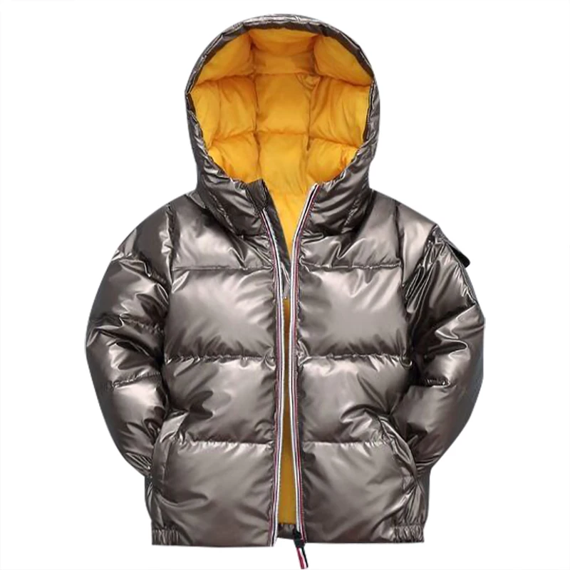 Модное пальто для мальчиков зимняя куртка детское пуховое хлопковое