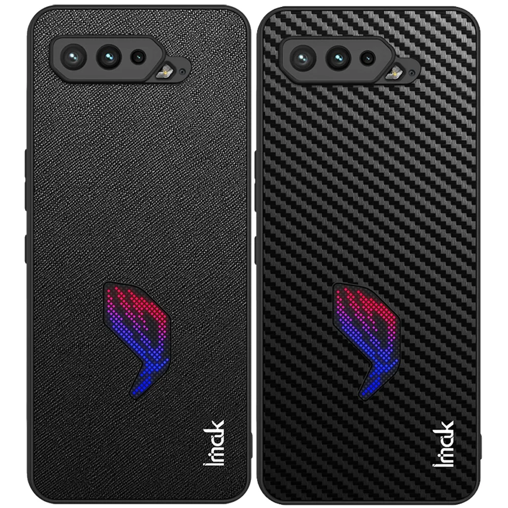 IMAK Чехол из искусственной кожи для Asus ROG Phone 5 Rog углеродное волокно кожа защитный