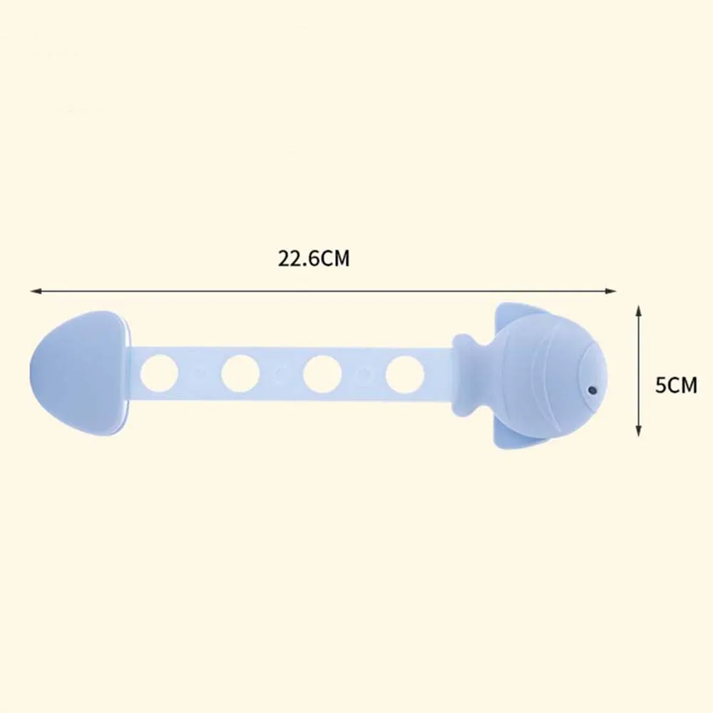 

Cute Fish Multi-Function Baby Anti-Pinch Children Security Lock Cabinet Door Lock Refrigerator Toilet Drawer Lock Protection