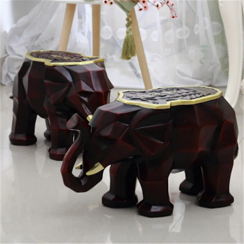 

Geometry Elephant Changes Shoes Stool Living Room Ornament Nordic Home Decoration Accessories Housewarming Gift X4790