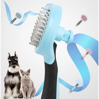 pet comb for cats and dogs to remove floating hair comb pet grooming massage supplies push plate self cleaning dog comb 095506