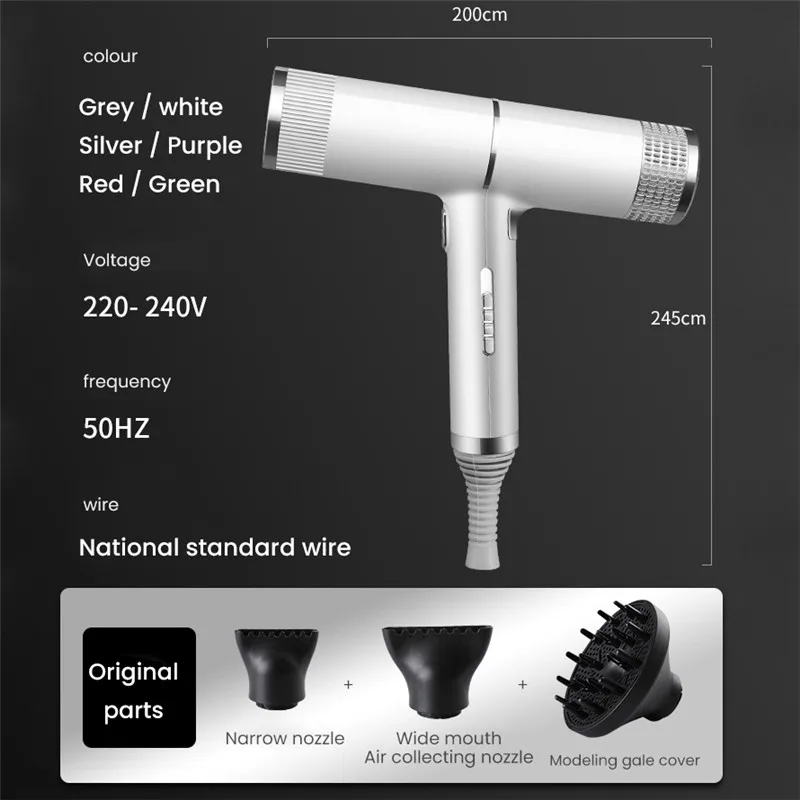 

Hair Dryer Professional Infrared Negative Ionic Blow Dryer Hot Cold Wind Salon Hair Styler Tool Hair Blower Electric Blow Drier