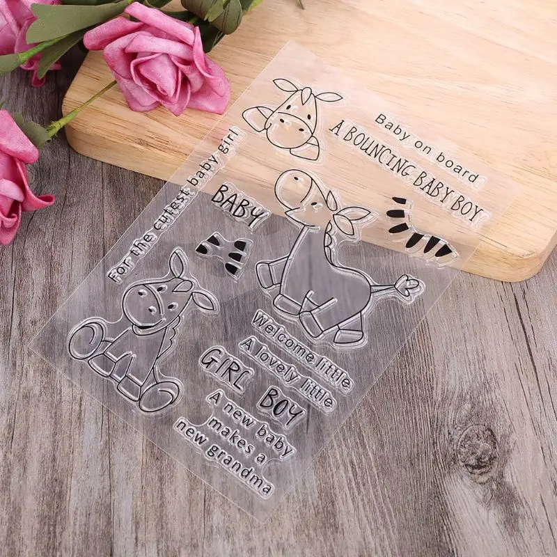 Ослик силиконовый Сделай Сам прозрачные штампы Скрапбукинг для фотоальбома