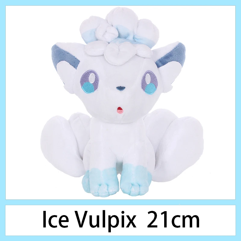 Пикачу Squirtle Charmander Bulbasaur Eevee Jigglypuff Mewtwo плюшевый снорлакс кукла мягкая чучела Подвеска Дети Детские игрушки Подарки - Цвет: ice Vulpix 21cm