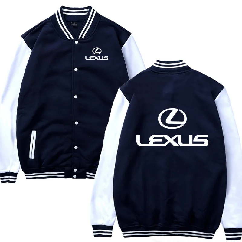 Mens Baseball Jacket Lexus Car Logo Printed Casual Hip Hop Harajuku Sweatshirts uniform Slim Fit Unisex Clothing |