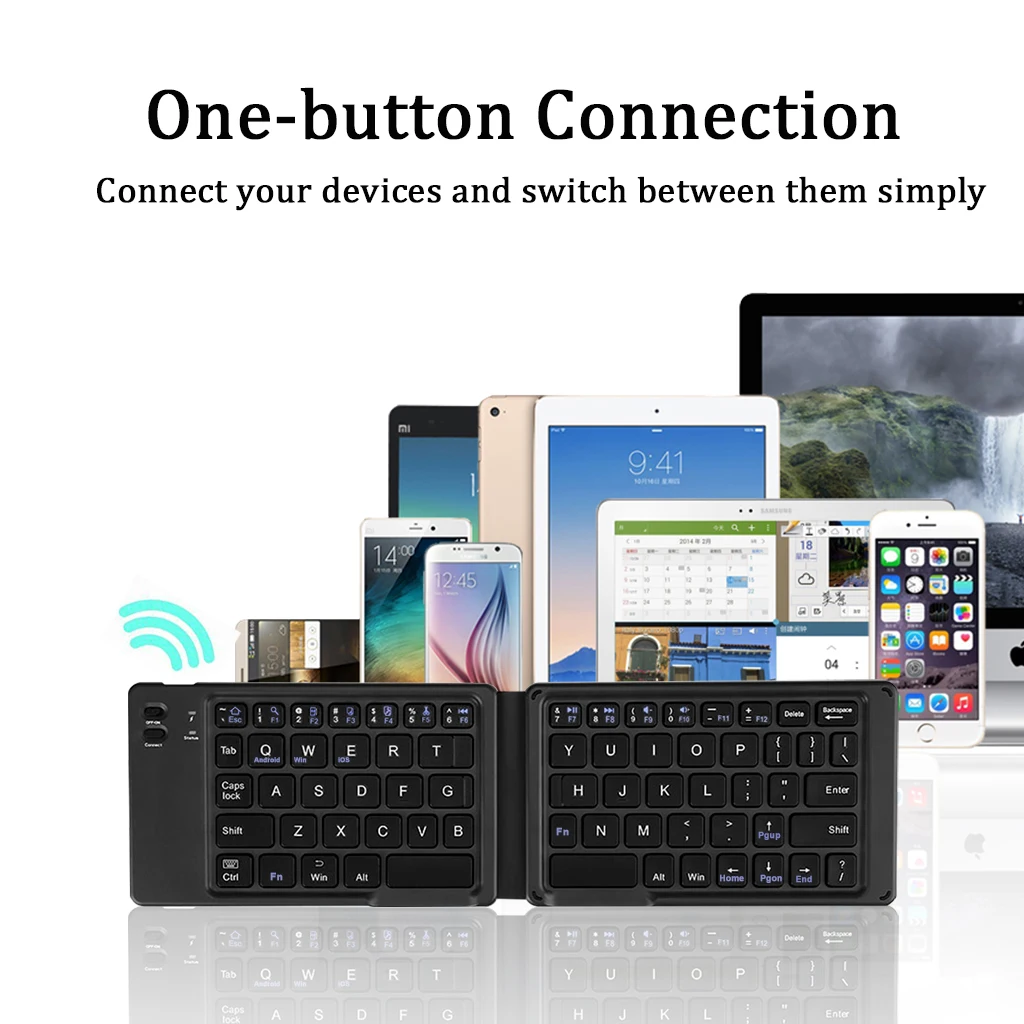 Легкая удобная складная клавиатура Bluetooth 3 0 портативная беспроводная BT для ipad IOS