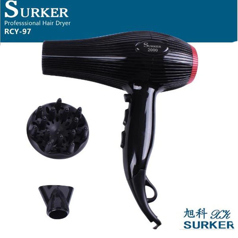 

Surker electric hair dryer RCY-97 hair salon UNfoldable handle 2000W power cold hot air Negative ion constant temperature