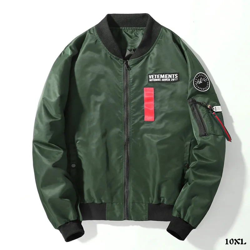 Курточка бомбер Для мужчин размера плюс куртка пилота Военная Униформа