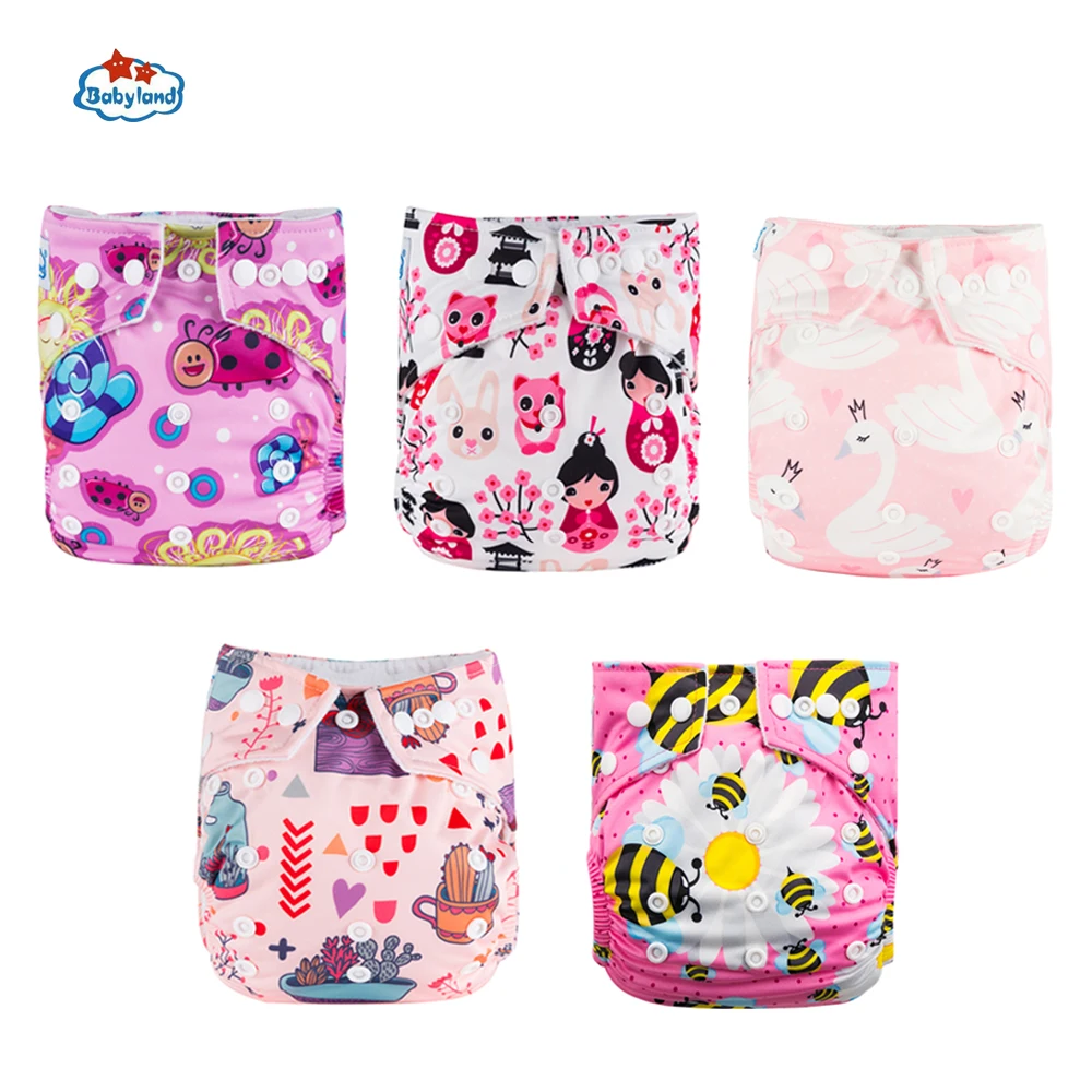 

Fralda Ecologica Babyland Baby Nappy 5pcs/Lot Washable Diapers Good Quality Pocket Diaper For 0-2 Years 3-15KG Baby Eco-Friendly