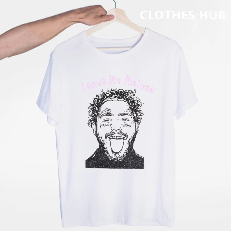 Post Malone Hip Hop T-shirt O-Neck Short Sleeves Summer Casual Fashion Unisex Men And Women Tshirt - Цвет: Лаванда