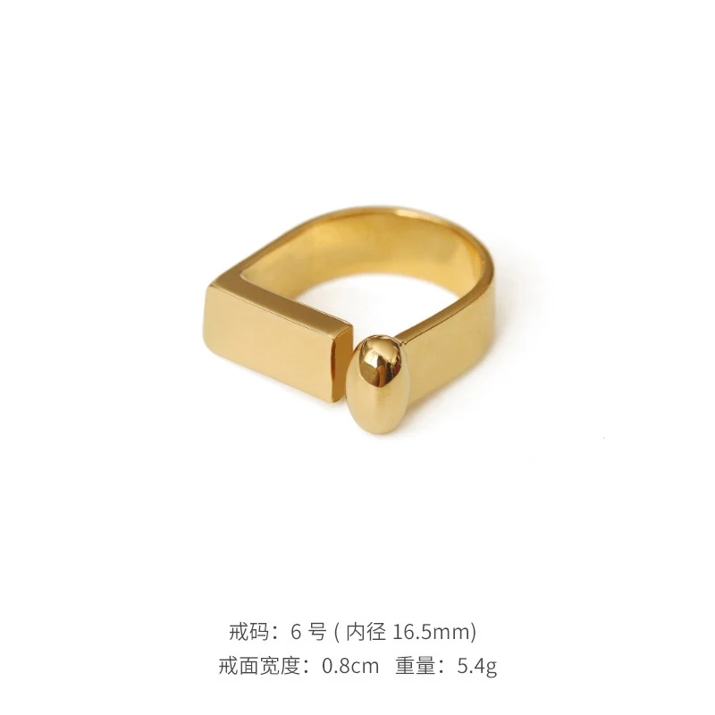 

TOSAKO Rings Gold Plated Vintage Simplicity Female Jewelry Geometric Minimalism
