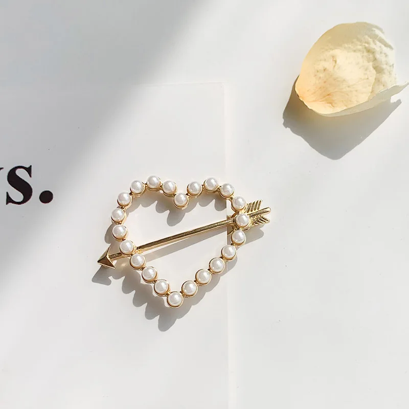 Заколка для волос SANSUMMER 2020 стильная заколка украшение с жемчужинами и стрелками