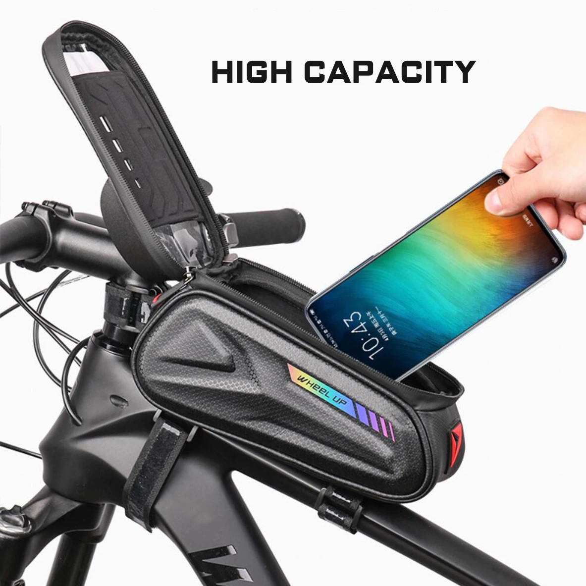 wtuvive bicycle bag frame front top tube 7 inch touch screen bicycle bag water proof phone case bracket bicycle bag accessories free global shipping