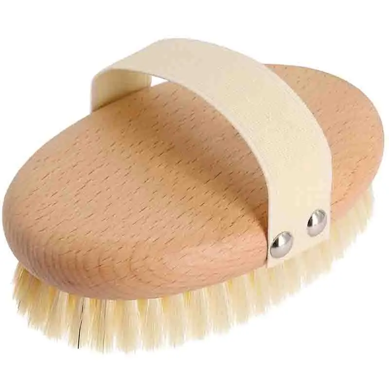 

Exfoliating Brush with Natural Boar Bristles,Dry Brushing Body Brush, Shower Brush for Remove Dead Skin, Slows Aging