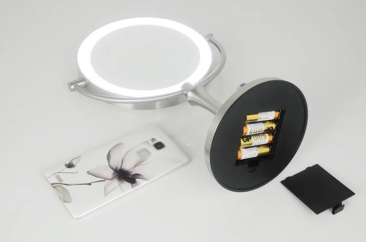 Зеркало для макияжа 8 дюймов настольное 2 Face металлическое зеркало 3X 5X 10X