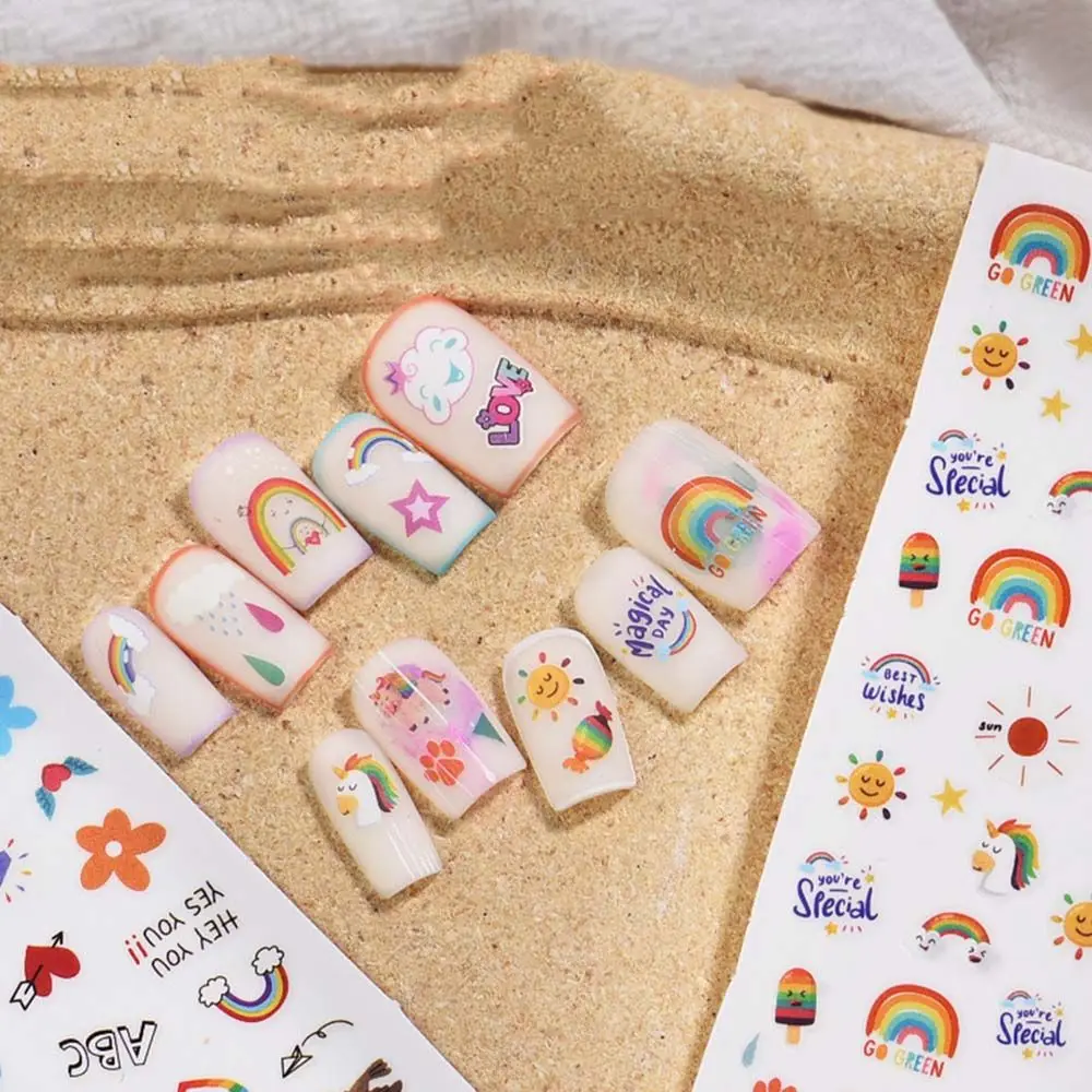 

Милые цветы, любовь, птицы, самодельные Украшения для ногтей, 3D наклейки для ногтей, Мультяшные аксессуары