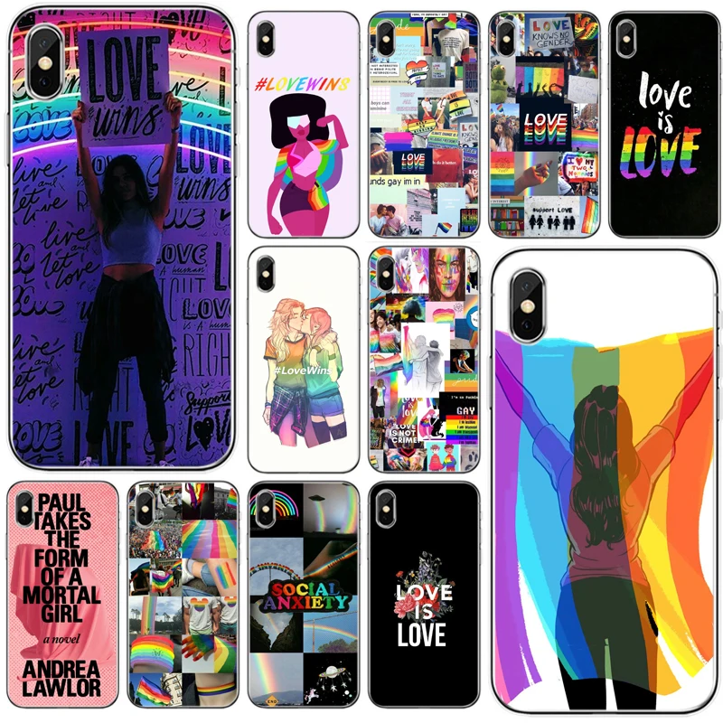 Чехол ЛГБТ Love Wins Girl мягкий силиконовый чехол из ТПУ для телефона iPhone SE 5 5S 6 6S 6plus 7 8
