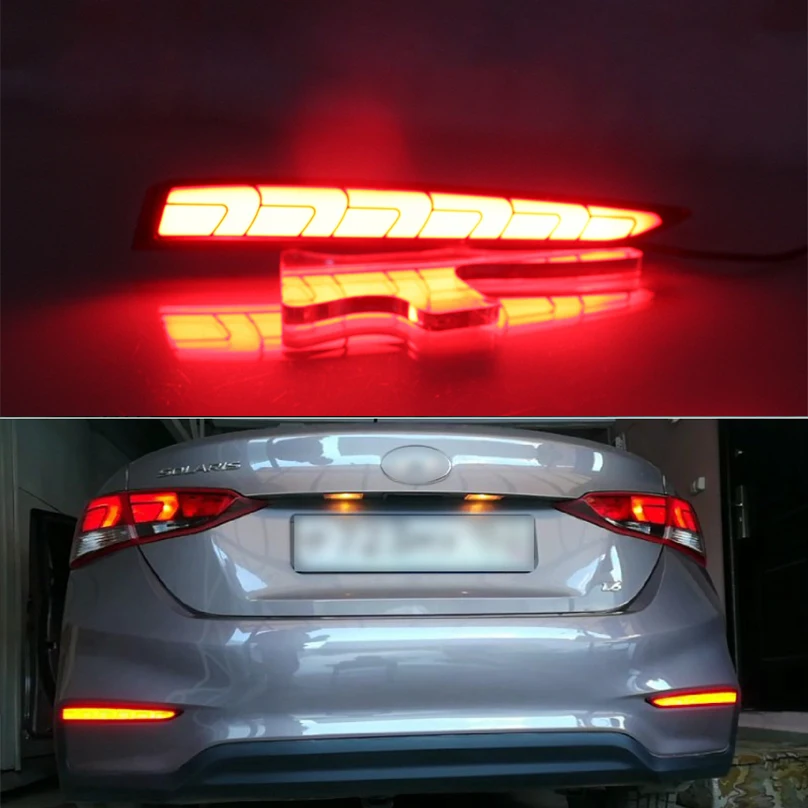 

Пара мульти-функции Автомобильный светодиодный задний противотуманный фонарь заднего бампера светильник авто тормоз светильник отражате...