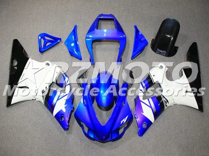 

Новый комплект обтекателей для мотоцикла ABS для YAMAHA YZF-R1 1000 R1 1998 1999 98 99, комплект обтекателей синего и белого цвета