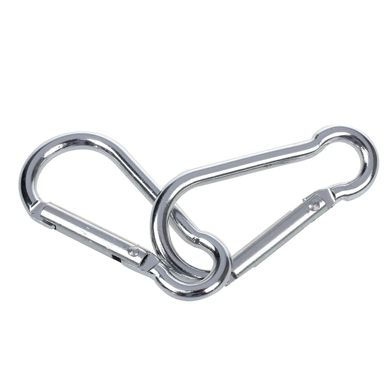 2 шт. Пружинные ворота серебряный тон Алюминиевый сплав Карабин 36 кг 79