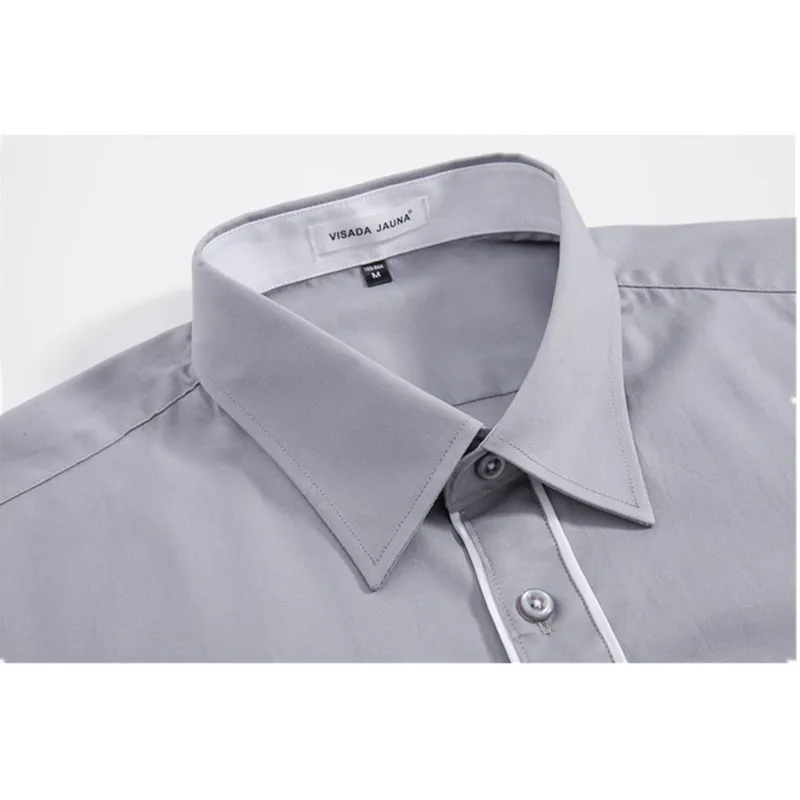 VISADA JUANA роскошная черная рубашка Для мужчин Slim Fit с длинными рукавами Camisa Masculina; цвет золотой, черный, Chemise, мужская, для общественных мест Для мужчин Костюмы