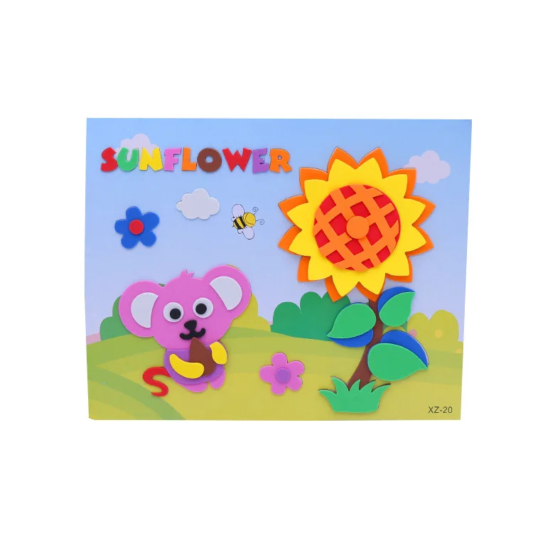 

2021 New Children's 3D Three-dimensional EVA Sponge Large Stickers Can Move and Rotate DIY Educational Toys 20 Pictures