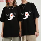 Футболка Genshin Impact Hu Tao 100% хлопок для мужчин и женщин смешная футболка с коротким рукавом футболка унисекс Харадзюку Косплей Аниме вещи Топы