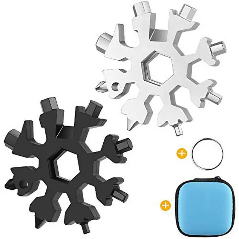 18 In 1 Snowflake Multi Pocket Tool Keychain Spanner Hex Wrench Multifunction Screwdriver Multipurpose Camp Survive Outdoor Hike | Украшения