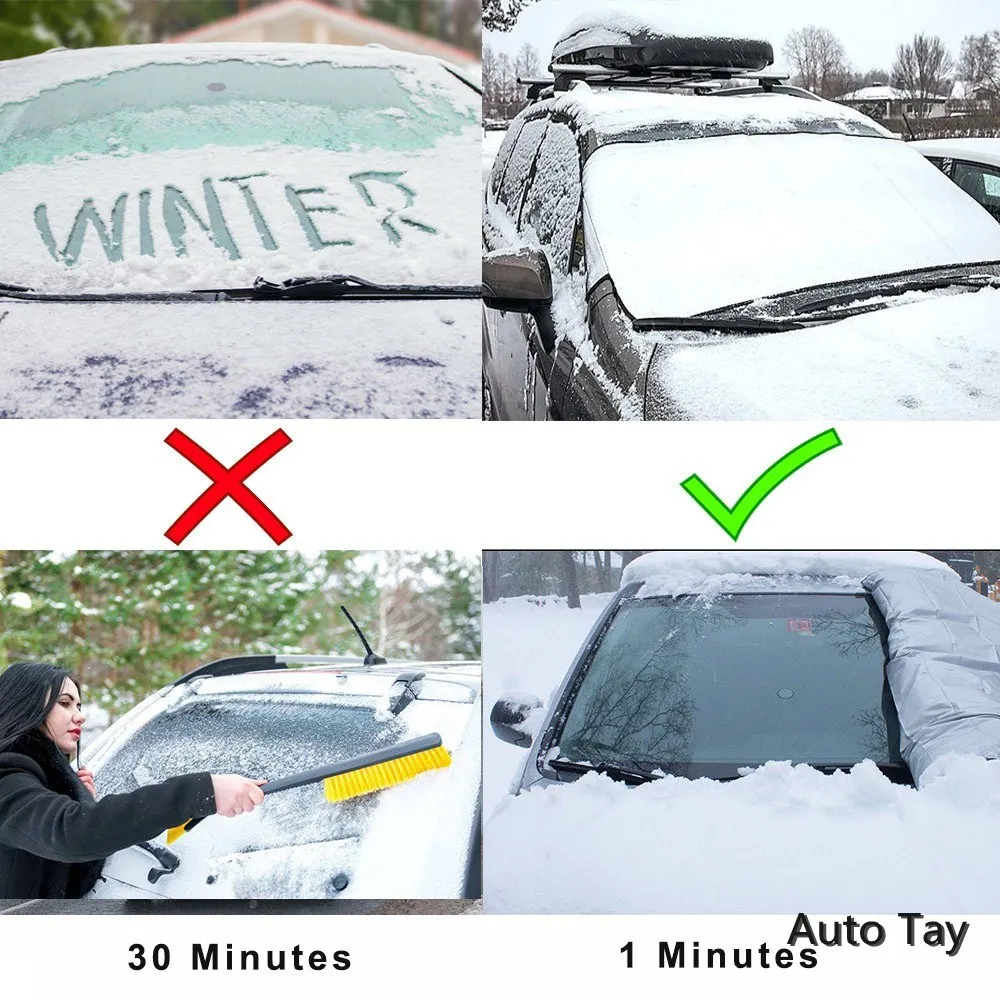 

Стекло на солнцезащитный козырек Снег Катание на коньках для автомобиля Защита от мороза зимние сапоги до колена протектор Авто Снег ткане...