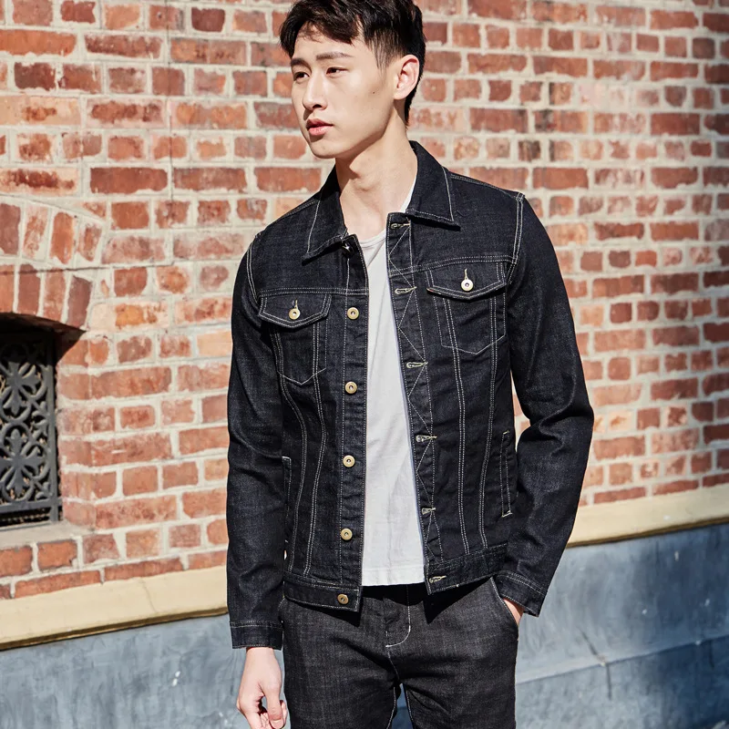 2021 Модные мужские куртки с вышивкой высококачественные джинсовые из 100% хлопка
