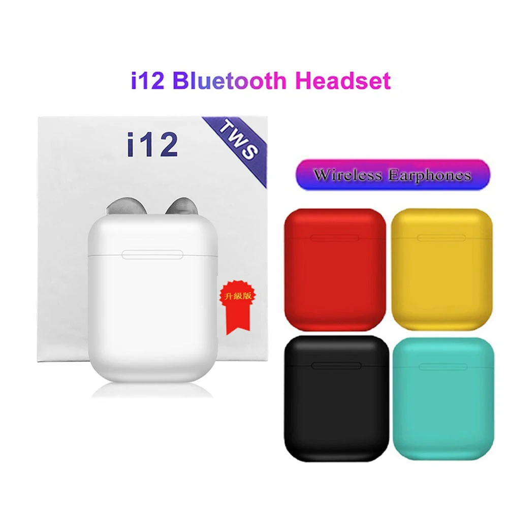 Мини i12 tws Pop Up Bluetooth наушники беспроводные с сенсорным управлением i12tws