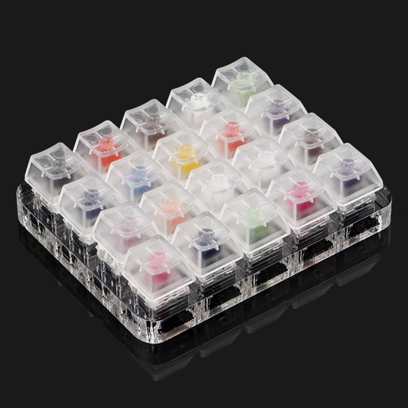 20 Key Caps Testing Tool Kailh Box Switches Keyboard Tester Kit Clear Keycaps Sampler PCB Mechanical | Компьютеры и офис